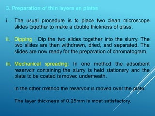 thin layer of chromatography