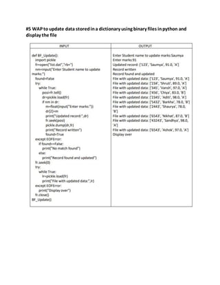 COMPUTER SCIENCE CLASS 12 PRACTICAL FILE | DOCX