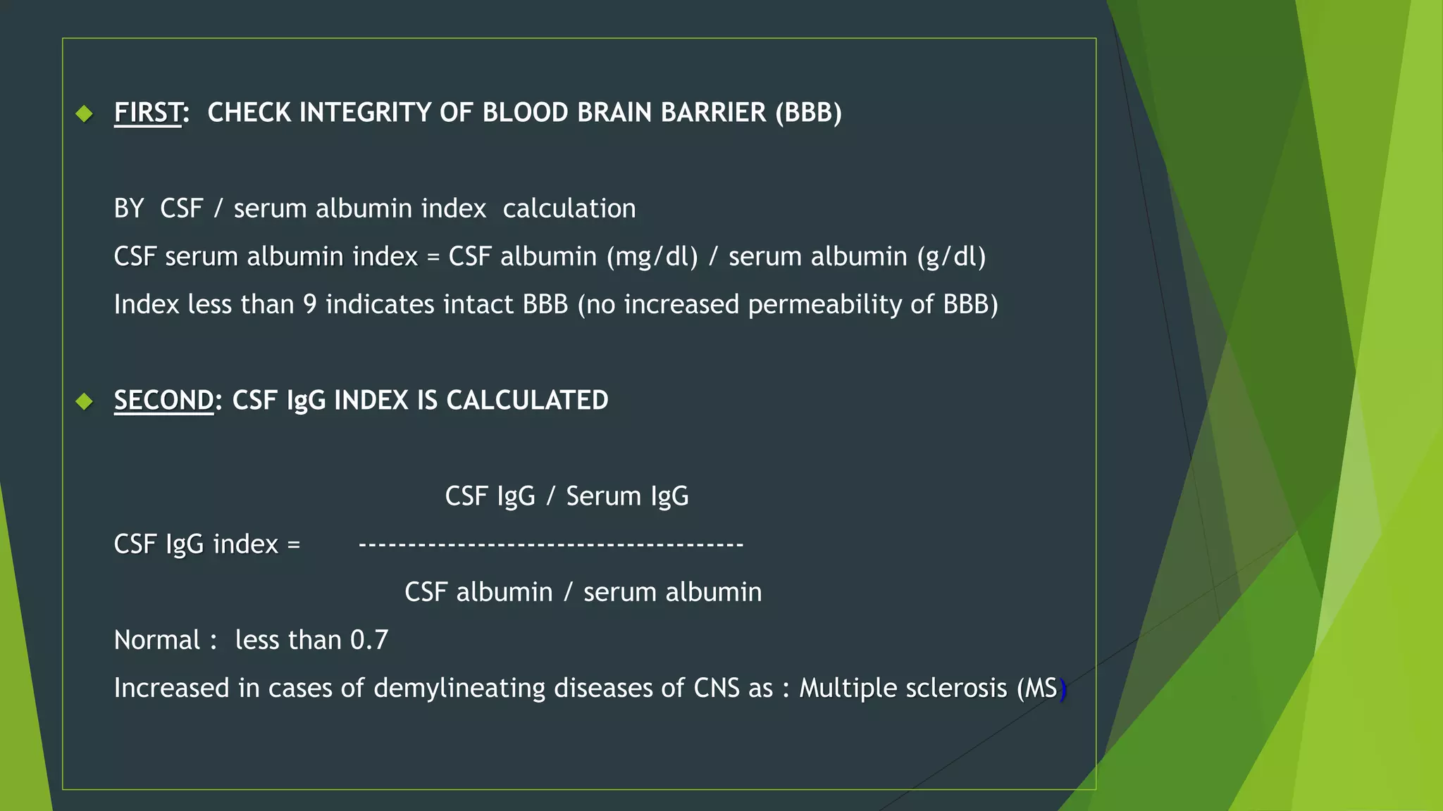 cerebro spinal fluid analysis | PPTX