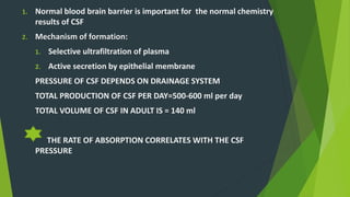 cerebro spinal fluid analysis | PPTX
