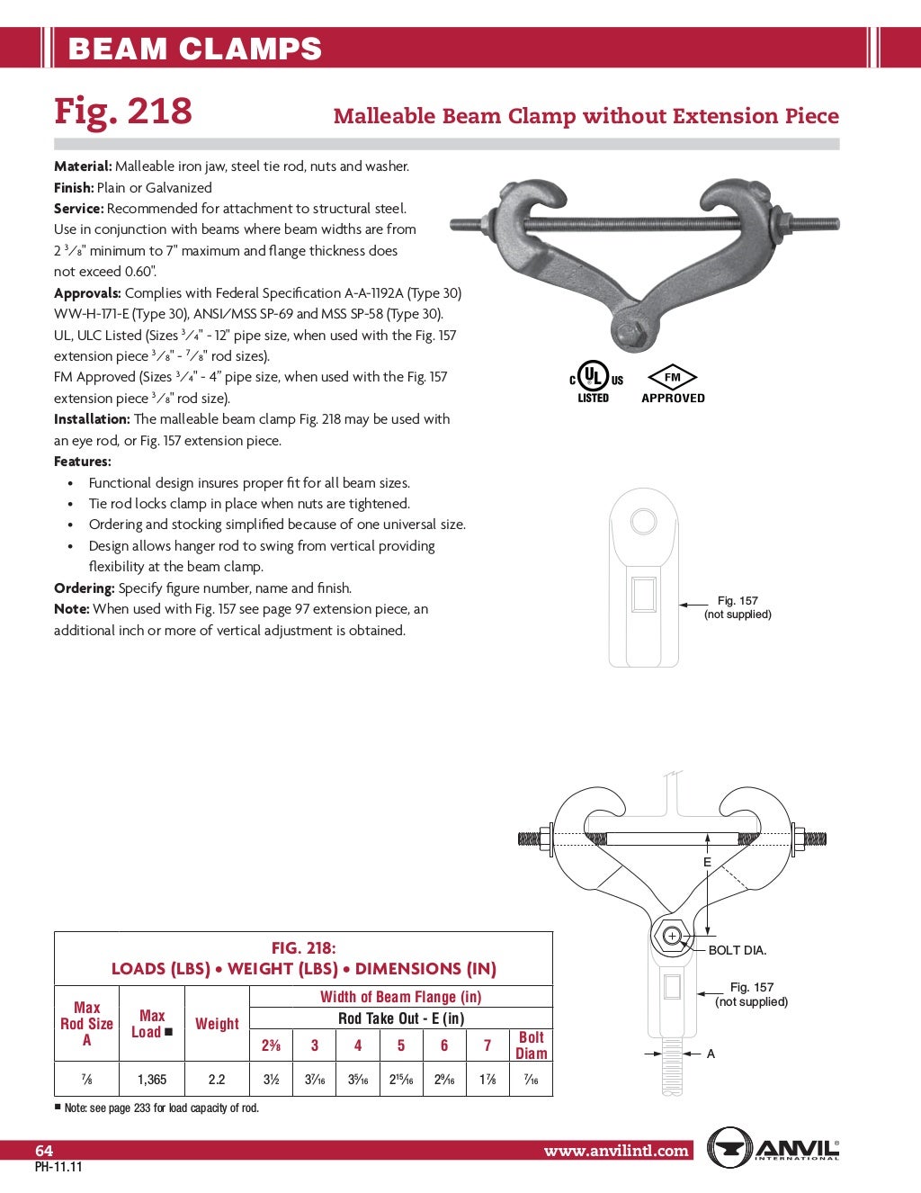 Anvil pipe hanger catalog