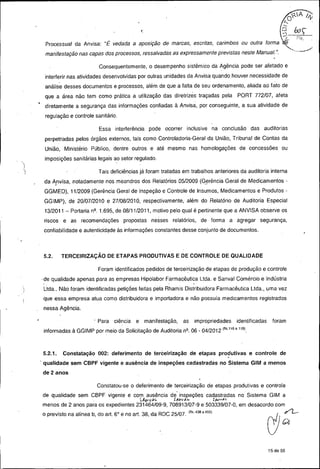 Anvisa - Auditoria especial 04/2012