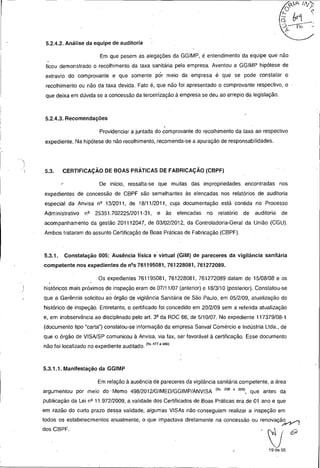 Anvisa - Auditoria especial 04/2012