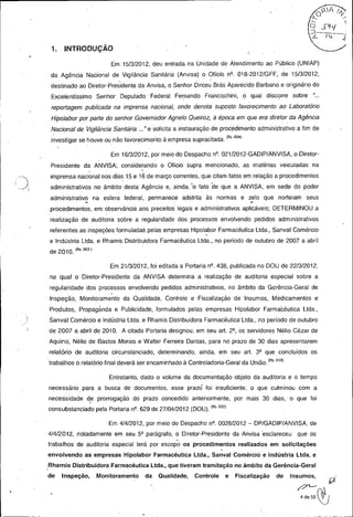 Anvisa - Auditoria especial 04/2012