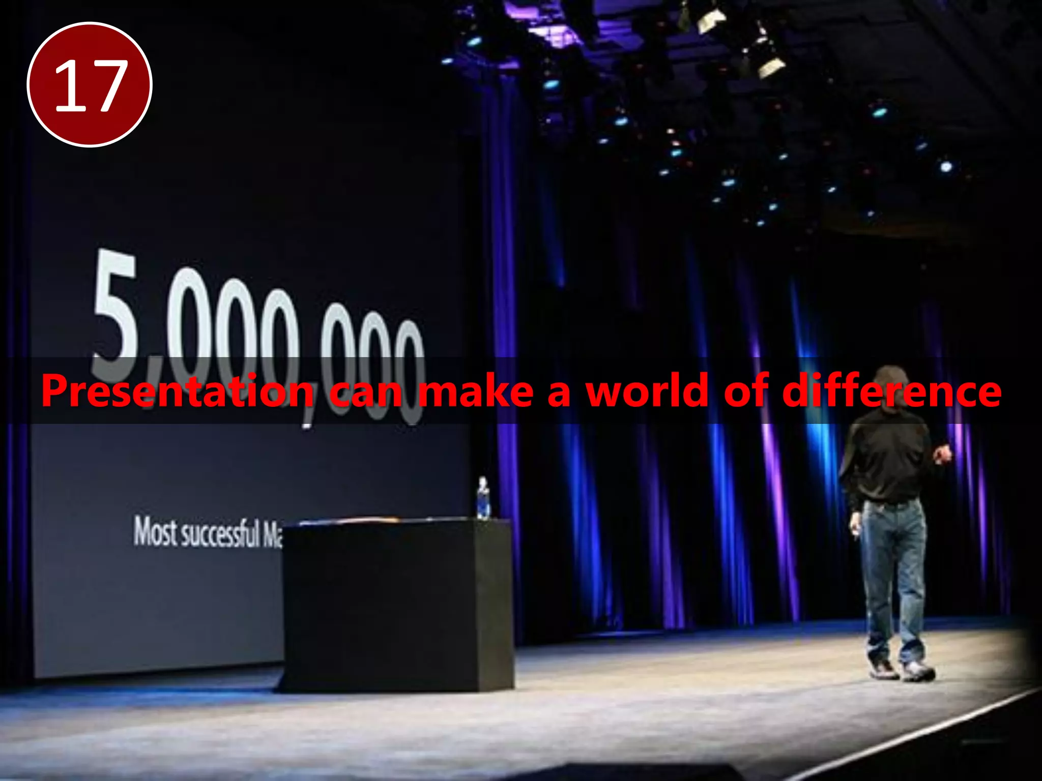 17


Presentation can make a world of difference
 