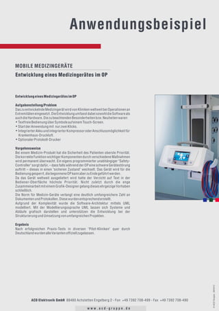 Anwendungsbeispiele mobile Medizingeräte