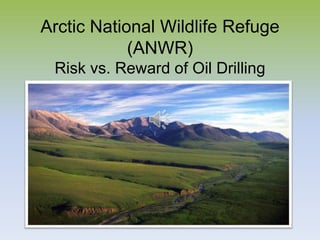 Arctic National Wildlife Refuge
(ANWR)
Risk vs. Reward of Oil Drilling
 