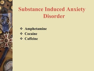 Amphetamine Cocaine Caffeine Substance   Induced Anxiety  Disorder 
