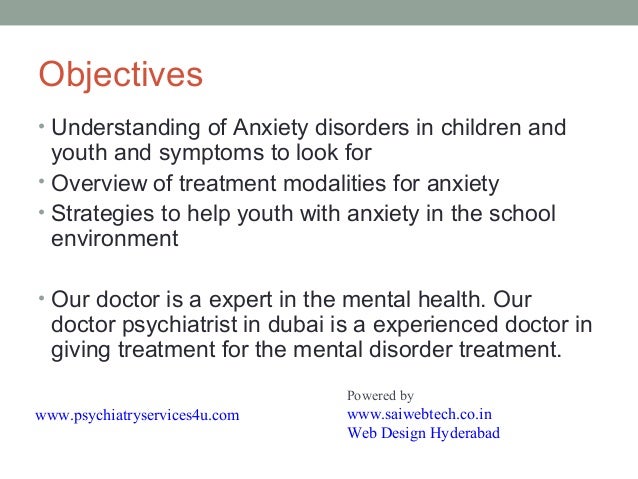 Anxiety in schoolchildren