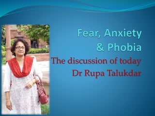 The discussion of today
Dr Rupa Talukdar
 