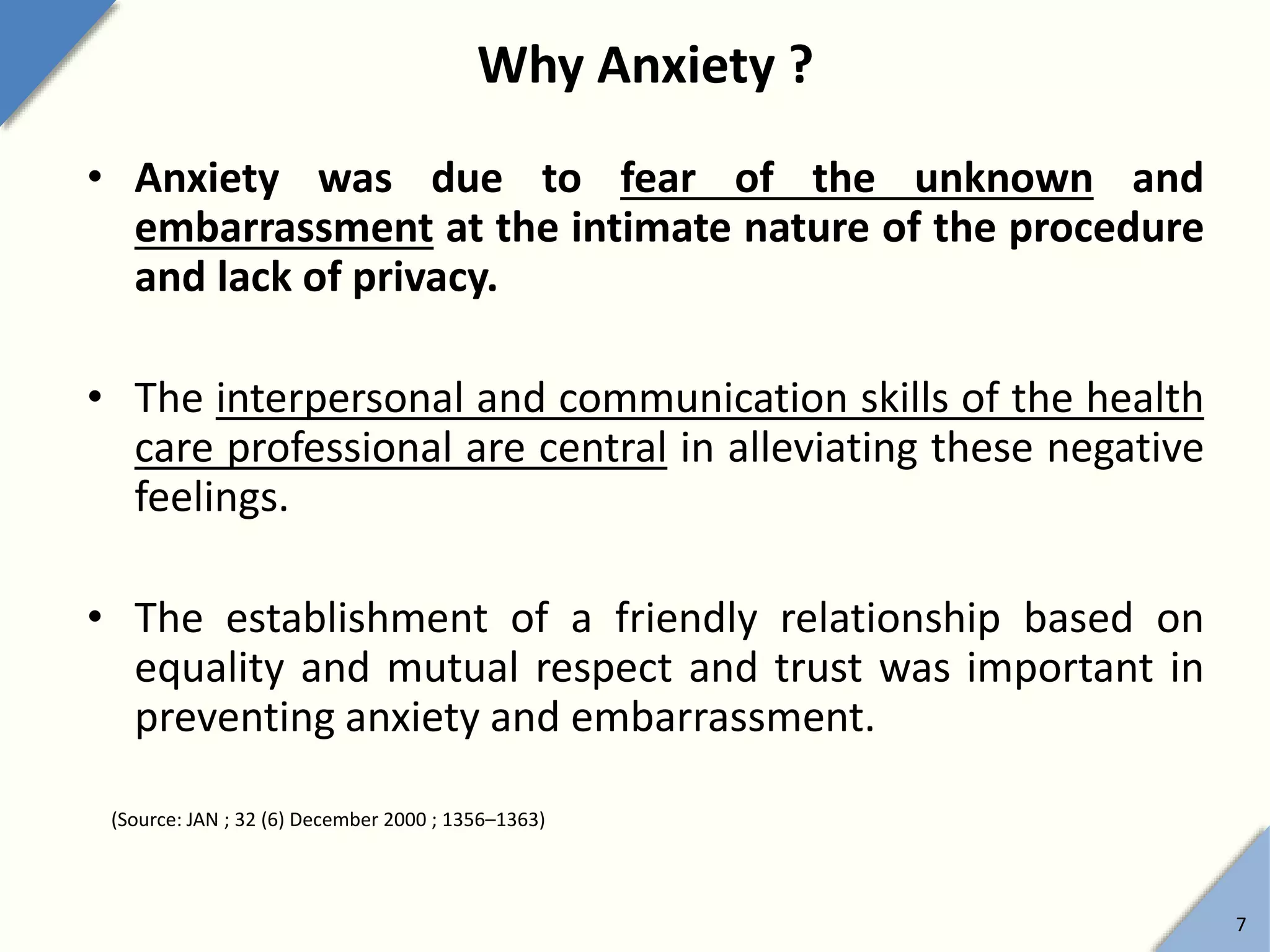 How to reduce patient anxiety before a urodynamics test? | PPTX ...