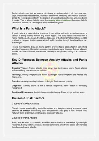 Anxiety Attack vs Panic Attack: Causes, Warning Signs & Relief Tips | PDF