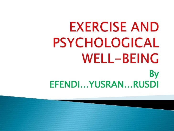 exercise and psychological well being psychological profile example