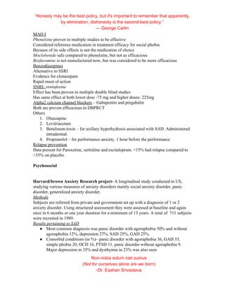 gabapentin performance anxiety