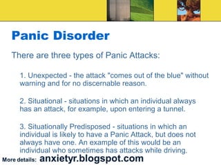Panic Disorder Examples Anxiety disorder anxiety meaning anxiety attack | PPT