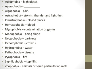 Anxiety disorders | PPTX