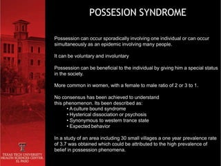 Possession State Anxiety disorders | PPTX