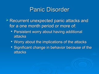 Anxiety Disorders ,OCD & Trauma and stress related disorder | PPT