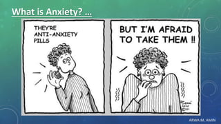 ARWA M. AMIN
What is Anxiety? …
 