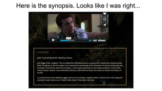 Here is the synopsis. Looks like I was right...
 