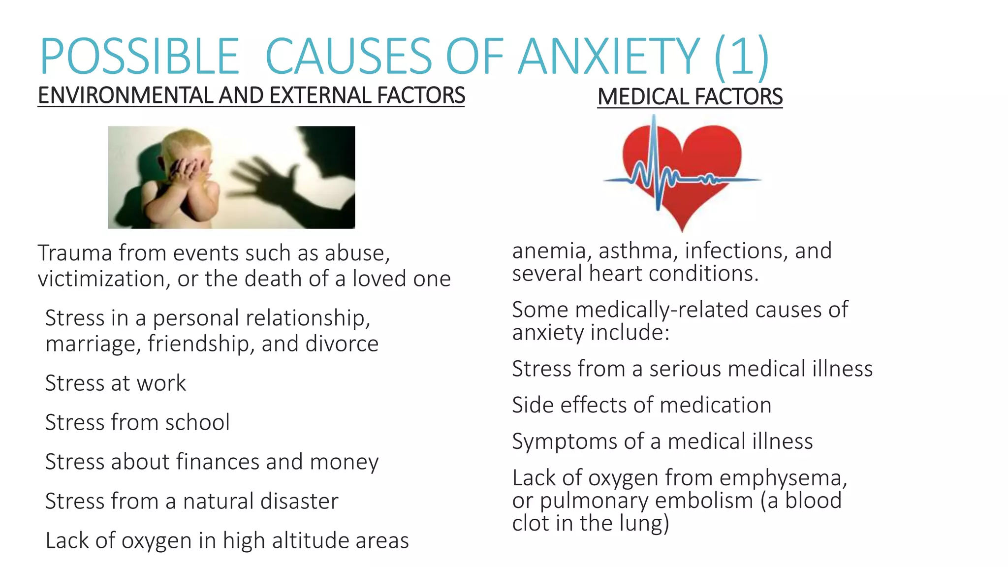 Anxiety: causes, symptoms and treatments | PPTX - Anxiety Causes And Symptoms