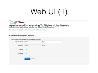 Web UI (1)
 