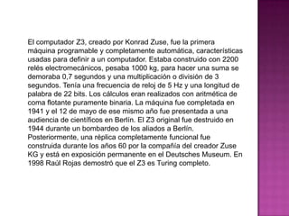 Salida: Transmisión de resultados binarios.Historia !
