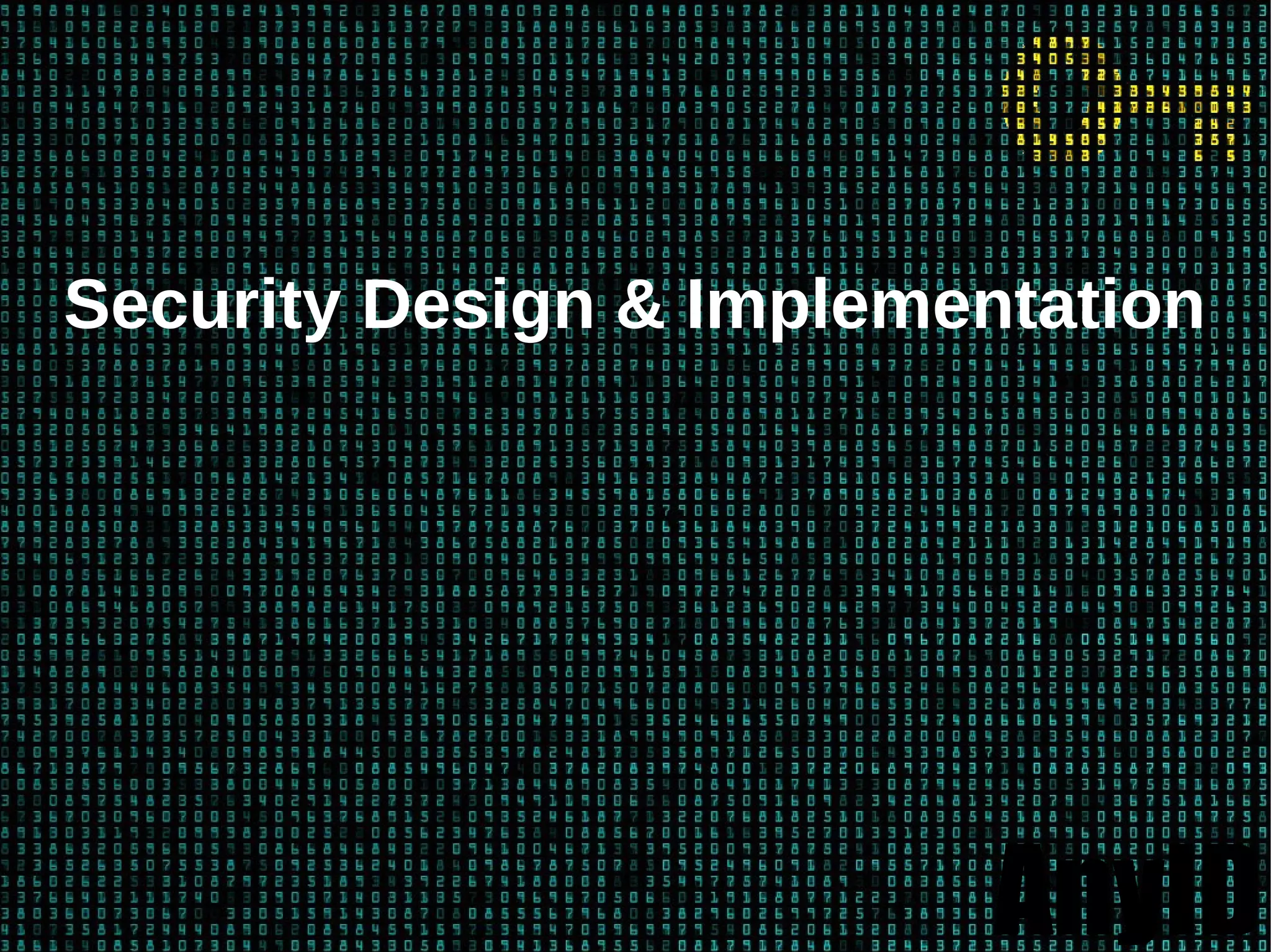 AnyID
Security Design & Implementation
 