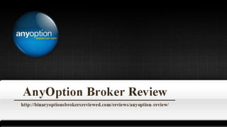 AnyOption Broker Review