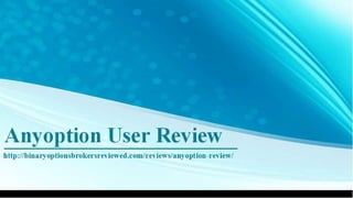 Anyoption User Review
