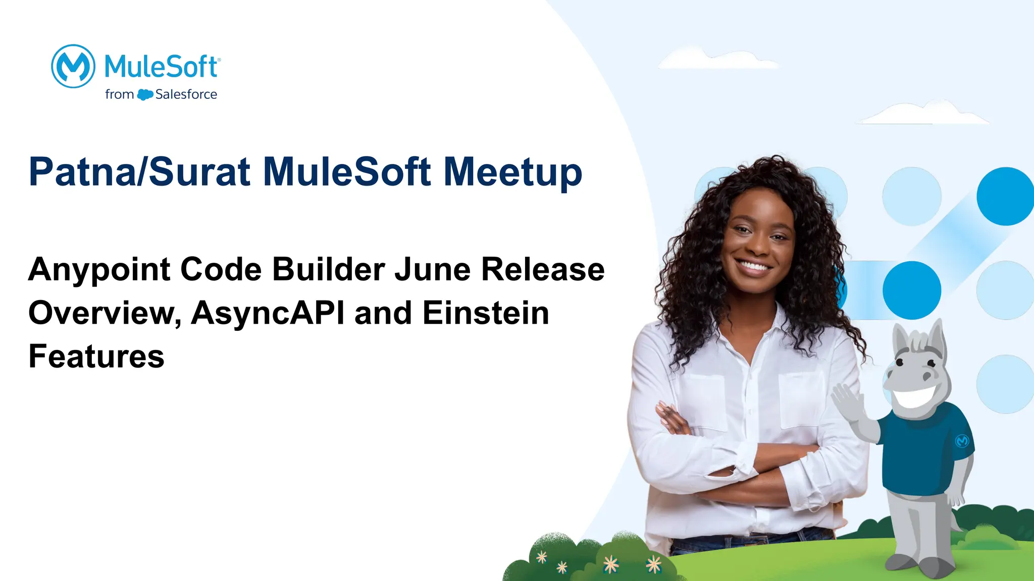 Patna/Surat MuleSoft Meetup
Anypoint Code Builder June Release
Overview, AsyncAPI and Einstein
Features
 