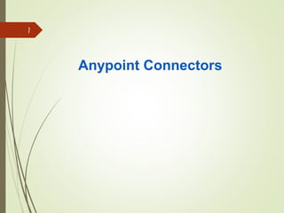 1
Anypoint Connectors
 
