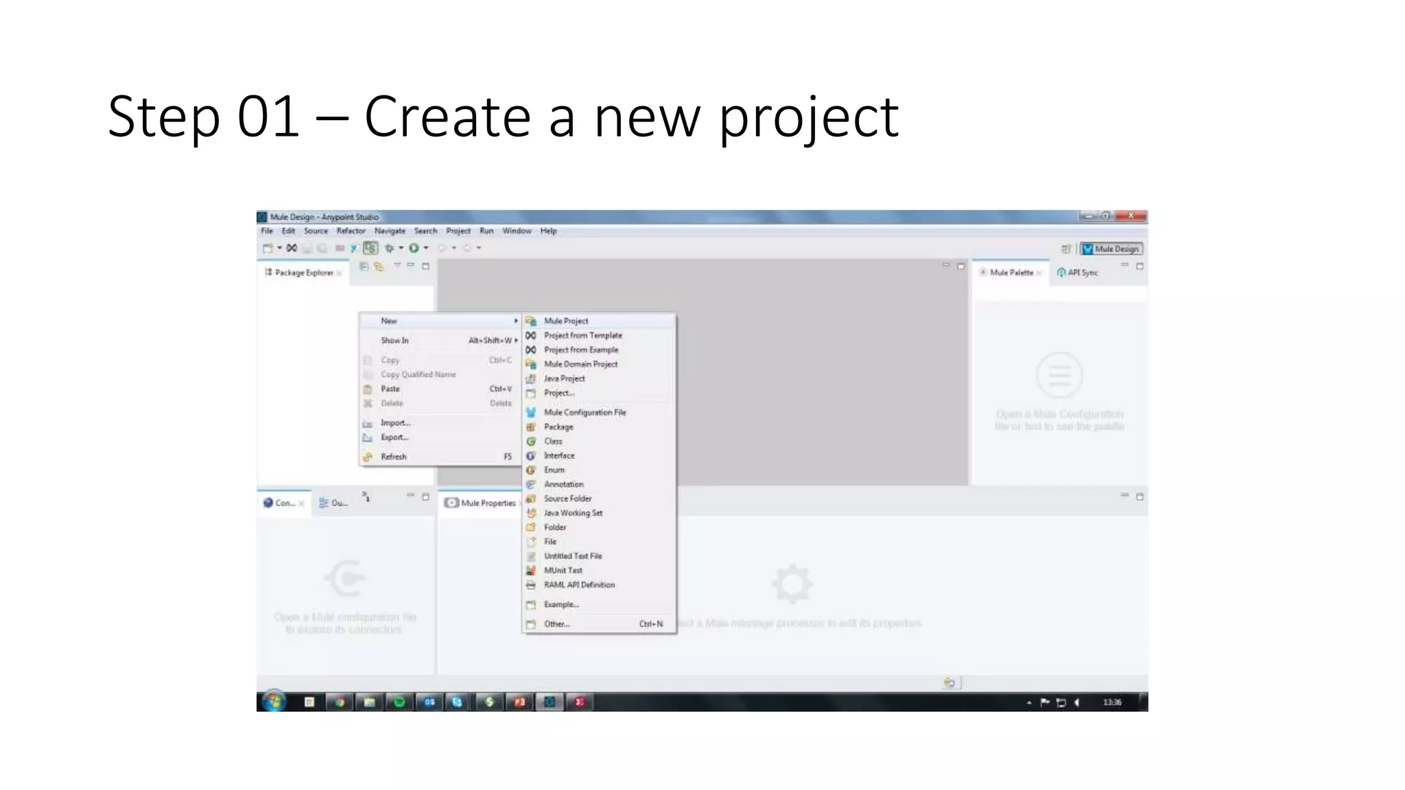 Step 01 – Create a new project
 