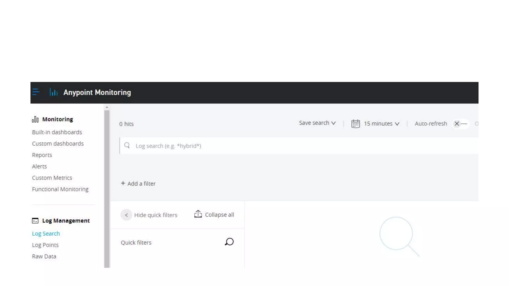 Log management – Titanium*
 