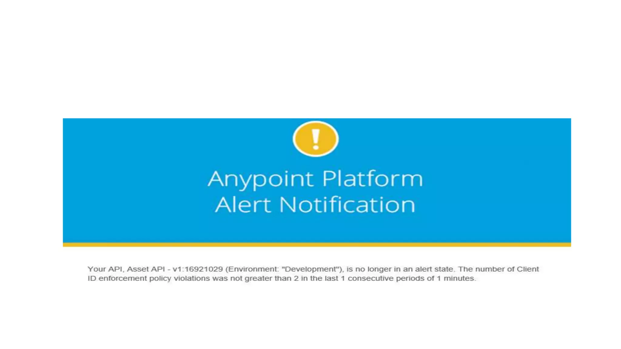 Email Notifications for alerts
 