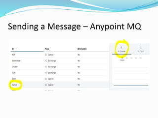 Sending a Message – Anypoint MQ
 