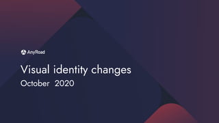 Visual identity changes
October 2020
 