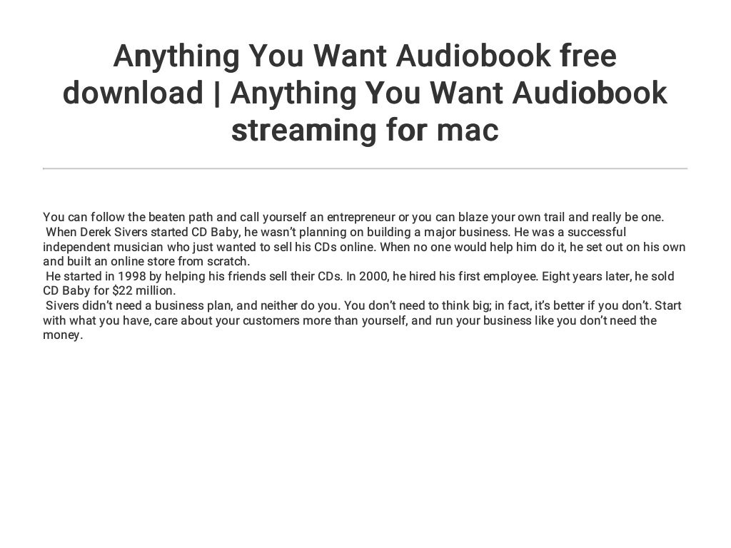 Anything You Want Audiobook free download | Anything You Want Audiobo…