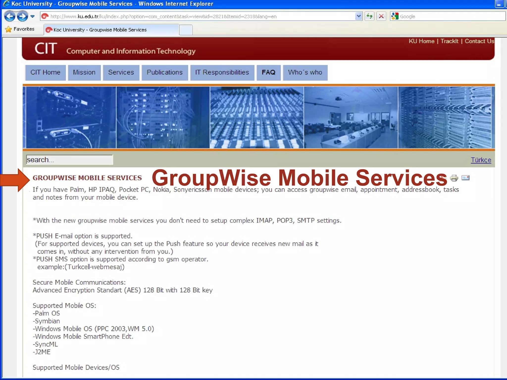 GroupWise Mobile Services
 