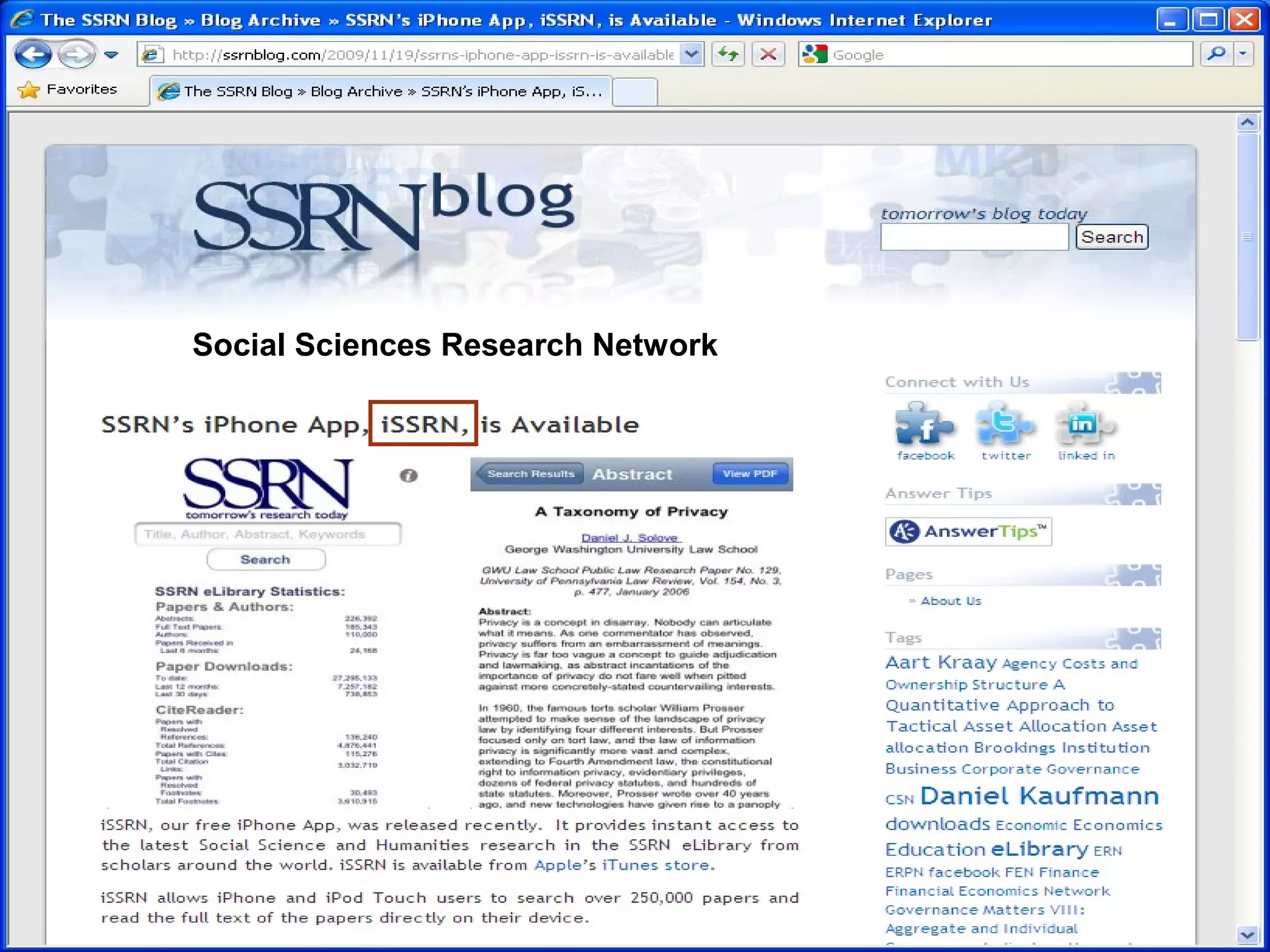 Social Sciences Research Network
 