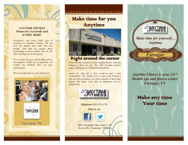 anytime fitness prospective brochure fitness brochures