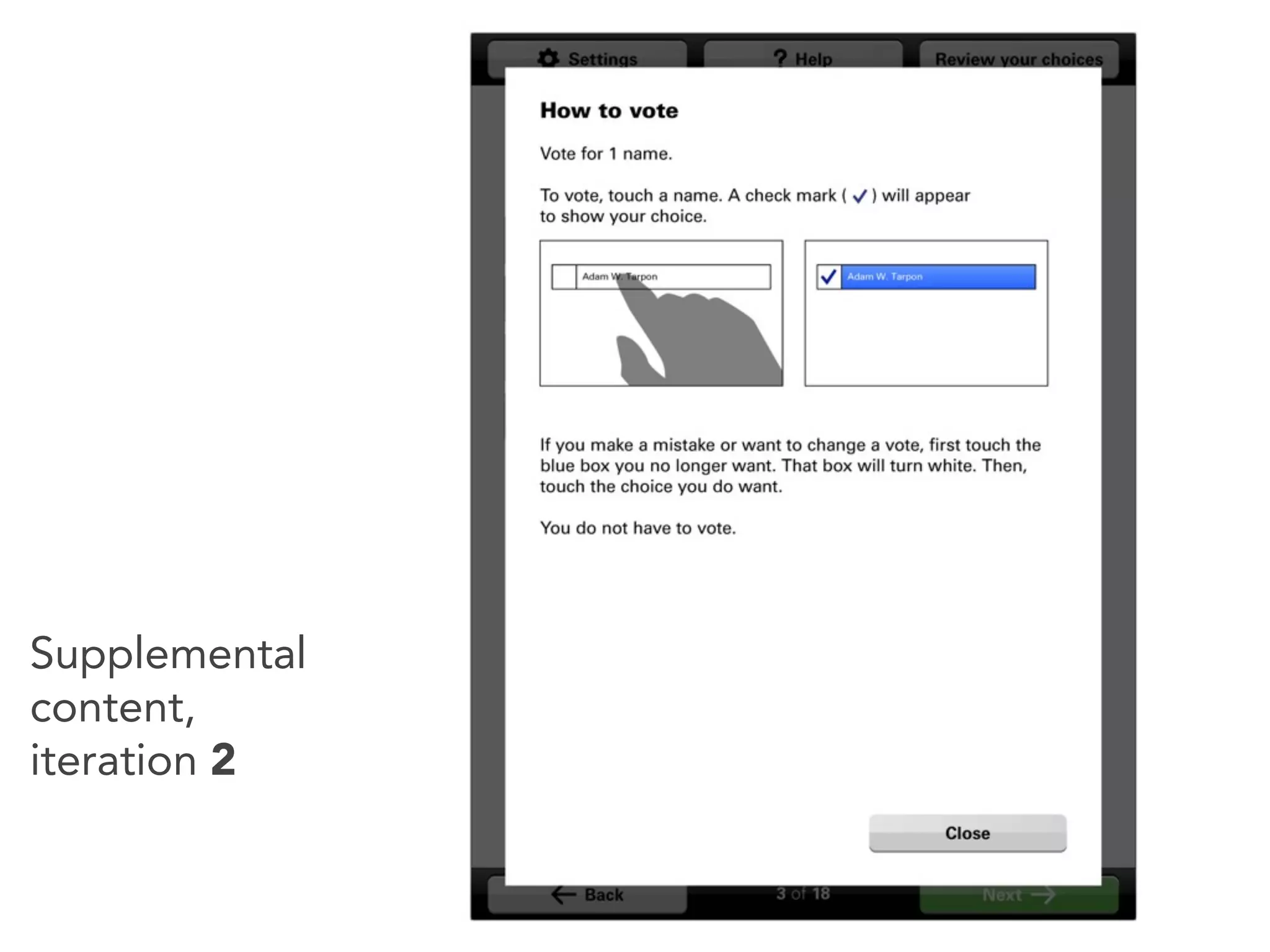 Supplemental
content,
iteration 2
 