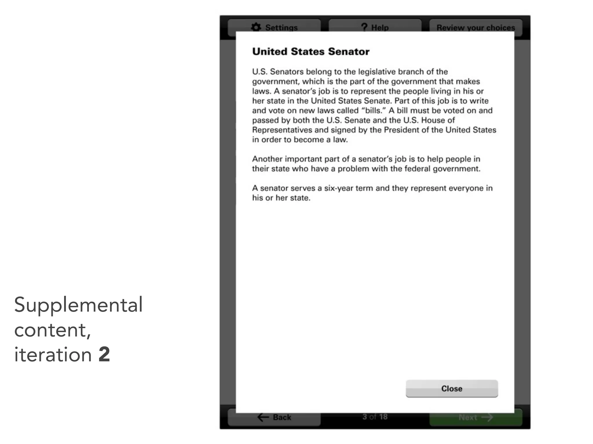 Supplemental
content,
iteration 2
 