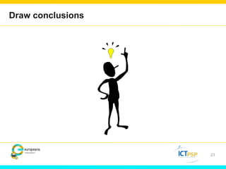 Draw conclusions 
23 
 