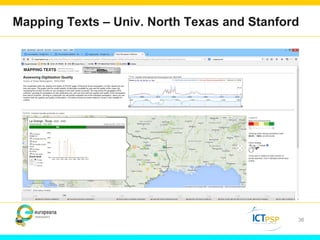 Mapping Texts – Univ. North Texas and Stanford 
36 
 