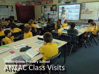 Wattle Grove Primary School
ANZAC Class Visits
Wattle Grove Primary School
ANZAC Class Visits
 