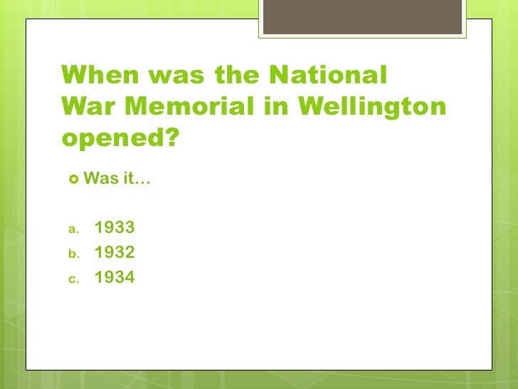 Anzac day quiz