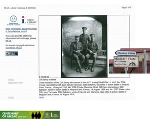 Centenary of ANZAC 2014-2018