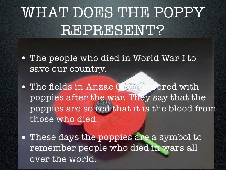 Sophie's ANZAC presentation