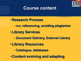 Information literacy for offshore students